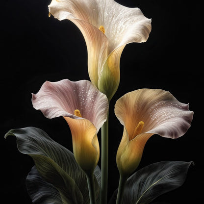 Whisper of Ivory Lilies Canvas Wall Art