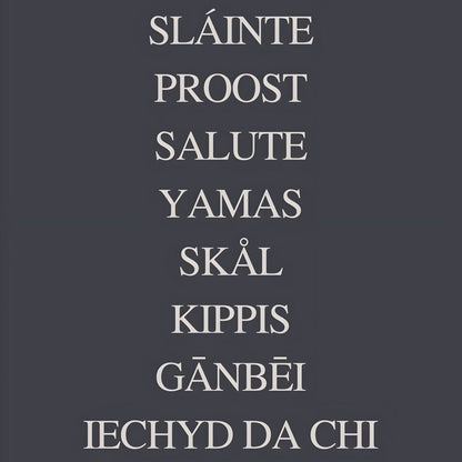 Global Cheers Multilingual Toast Canvas Wall Art