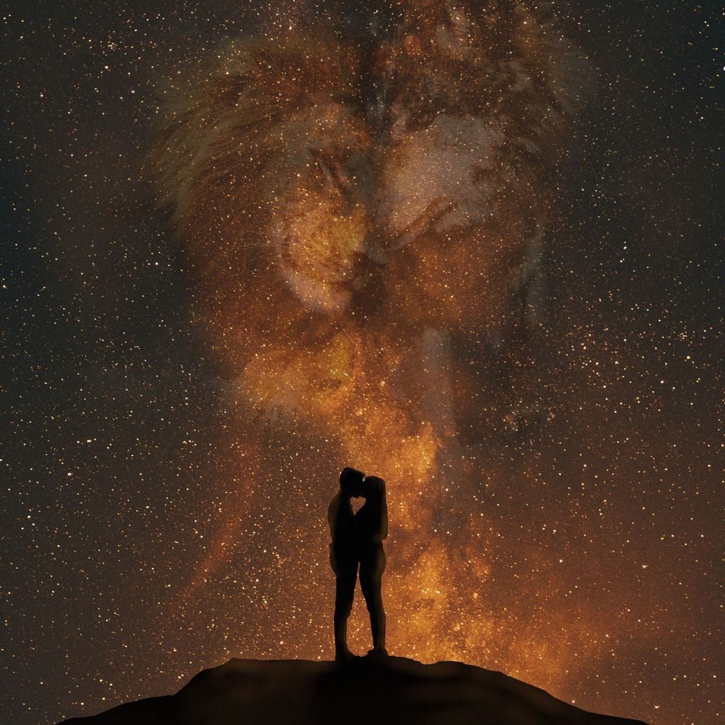 Her Lion, His Wolf - KitConcepts Canvas Wall Art