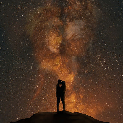 Her Lion, His Wolf - KitConcepts Canvas Wall Art