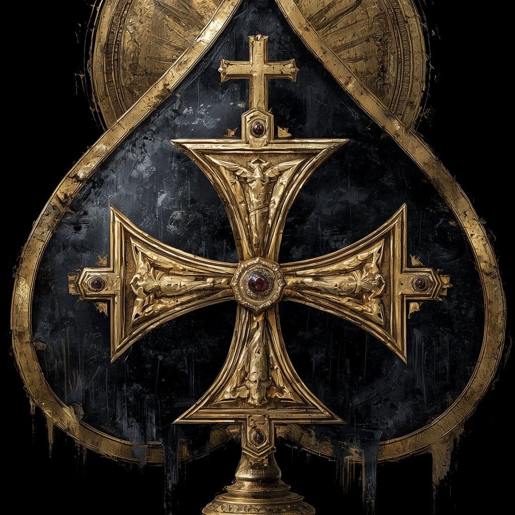 Gilded Faith Of The Spades Canvas Wall Art