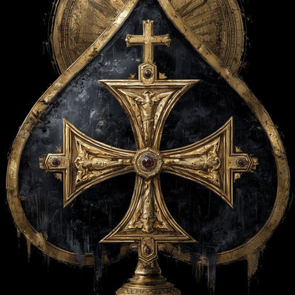 Gilded Faith Of The Spades Canvas Wall Art