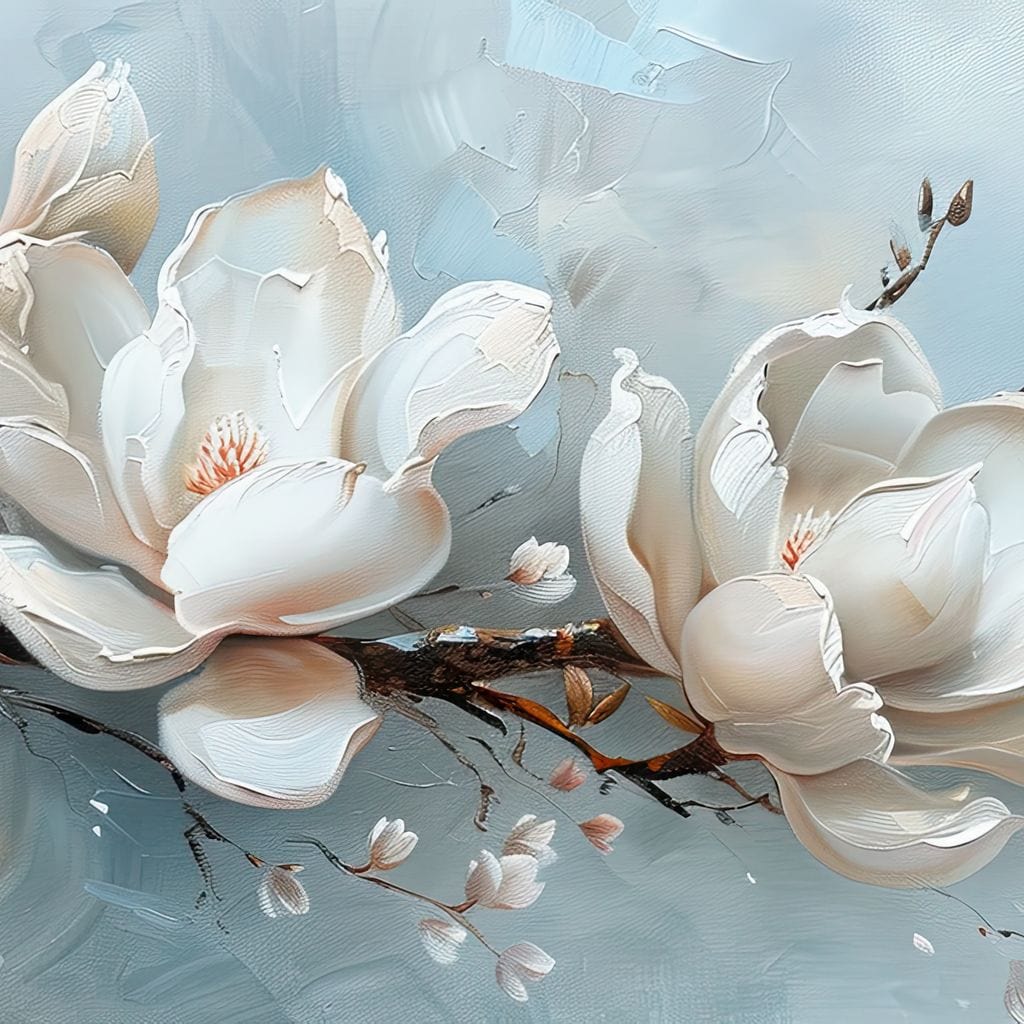 Blossoming Serenity Breeze Canvas Wall Art