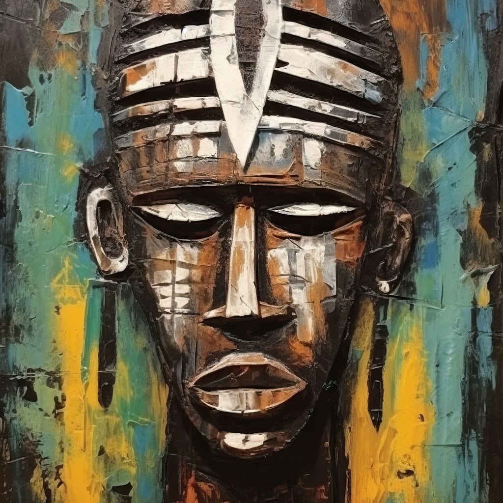 Tribal Mask 18 Canvas Wall Art