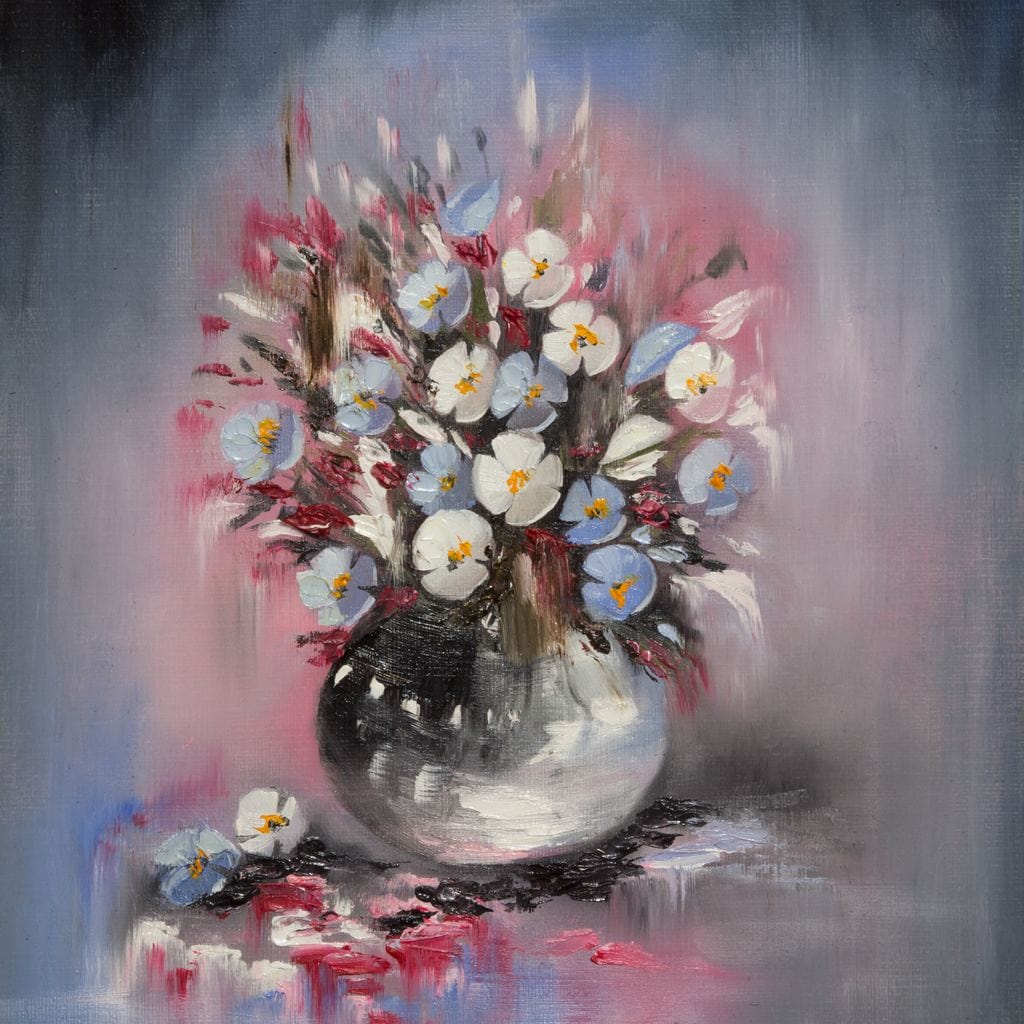 Beautiful Flowers Vase Canvas Wall Art