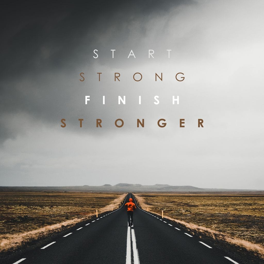Start Strong Finish Stronger Canvas Wall Art