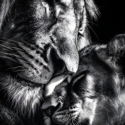 Lion's Bond Canvas Wall Art