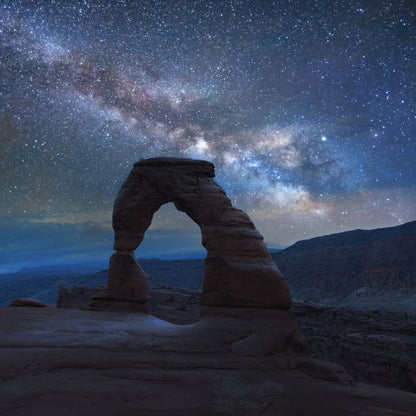 Arch Under the Milky Way Canvas Wall Art