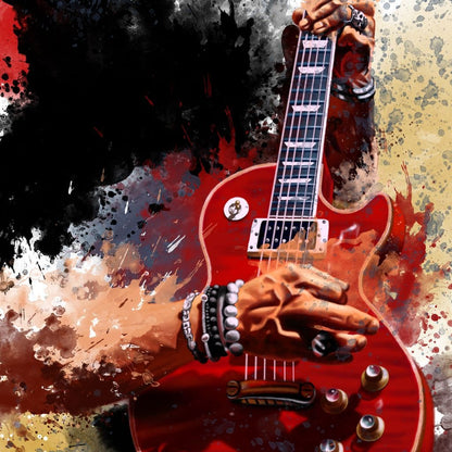 Slasher Electric Guitar Canvas Wall Art