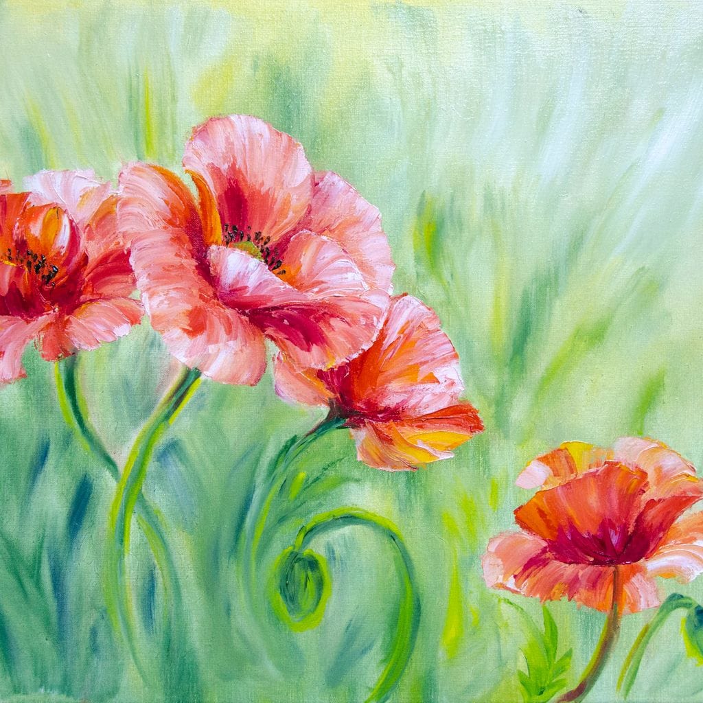 Summer Poppies Canvas Wall Art