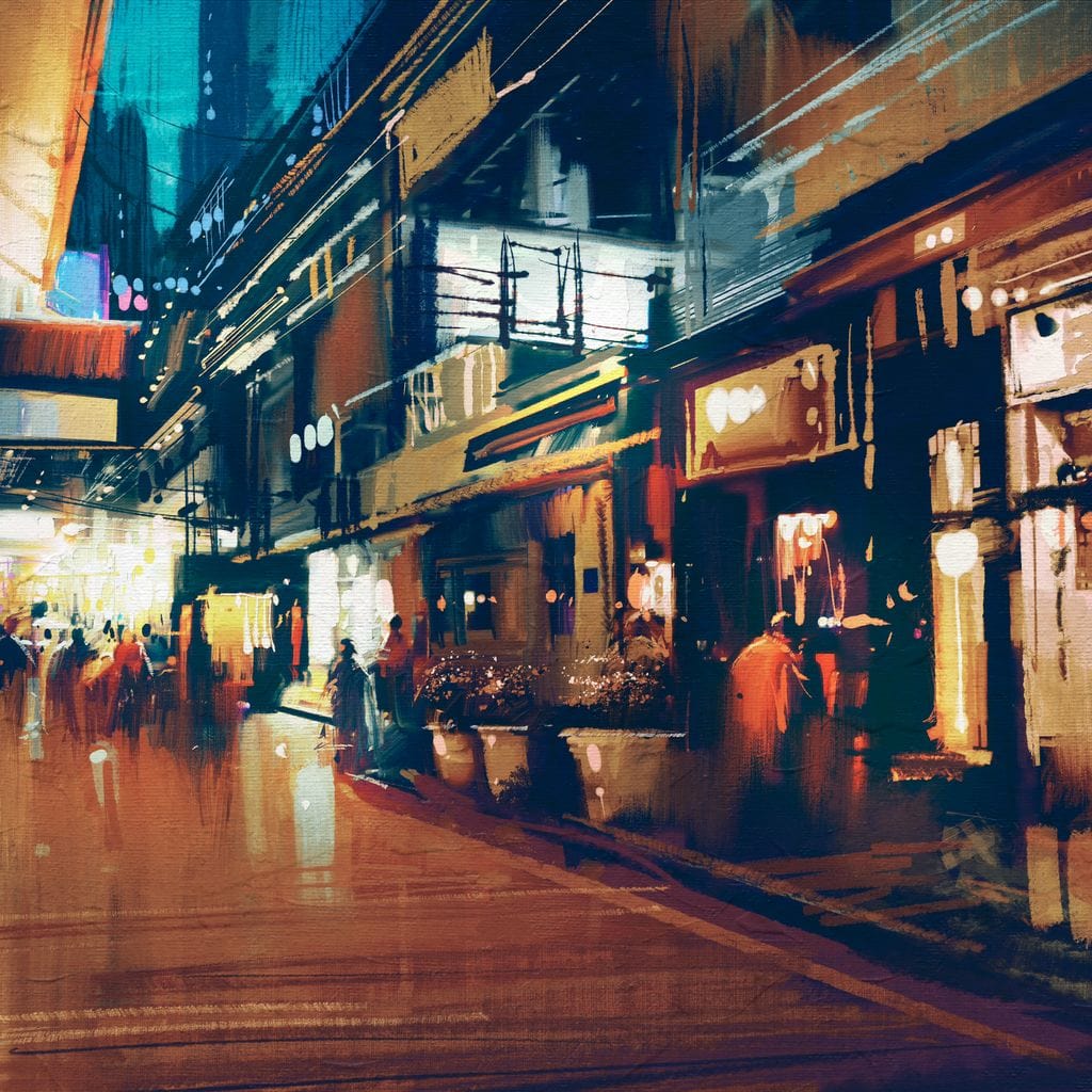 City Market Canvas Wall Art