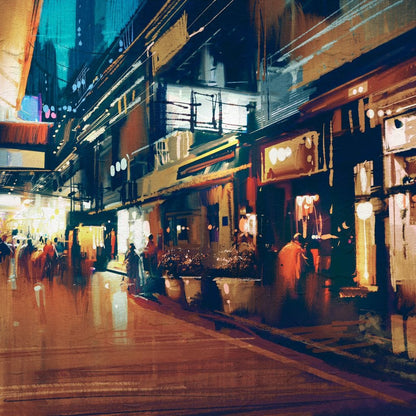 City Market Canvas Wall Art