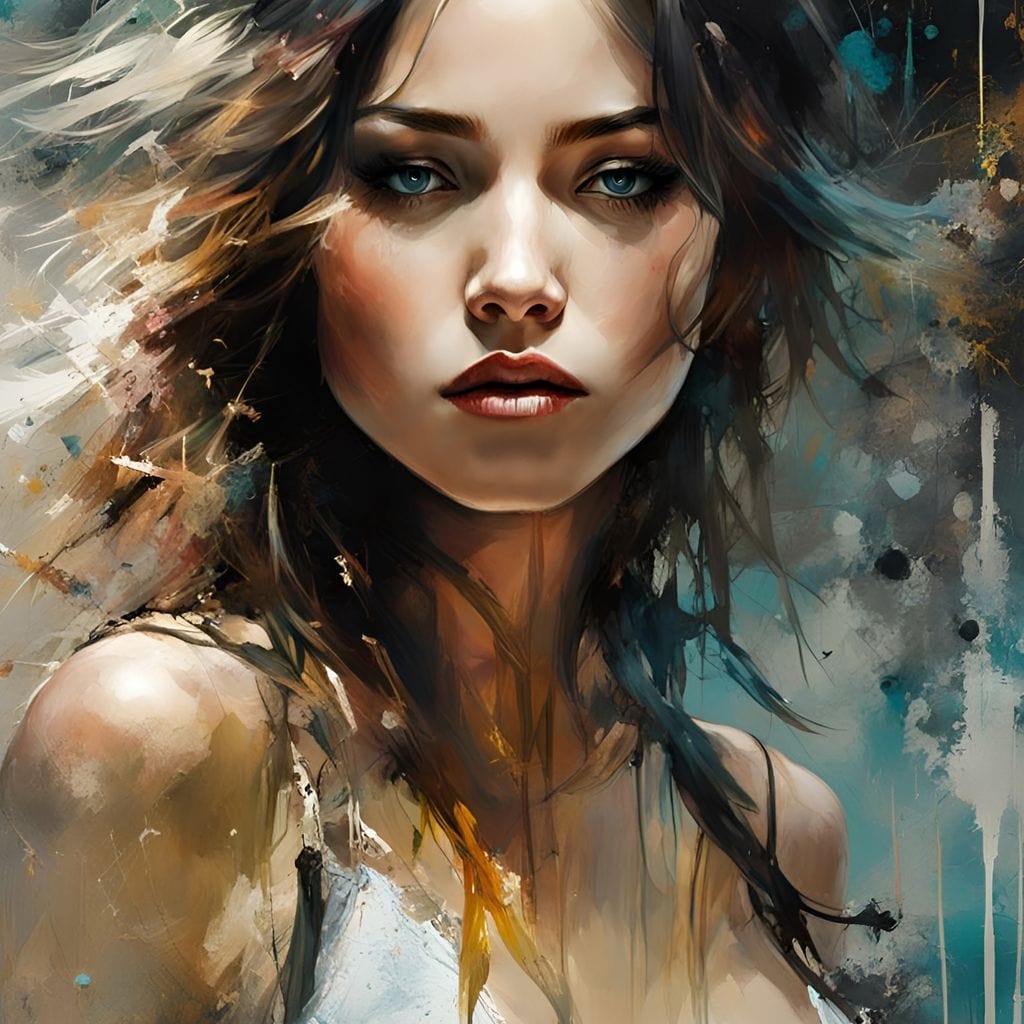 Female Portrait 0026 Canvas Wall Art