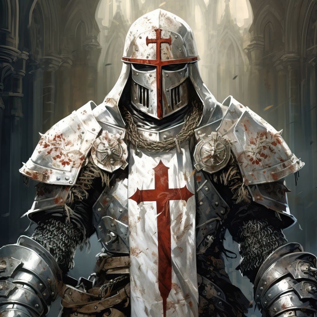 Knight of Sacred Hammer Canvas Wall Art