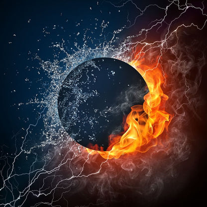 Black Hole Elements Canvas Wall Art