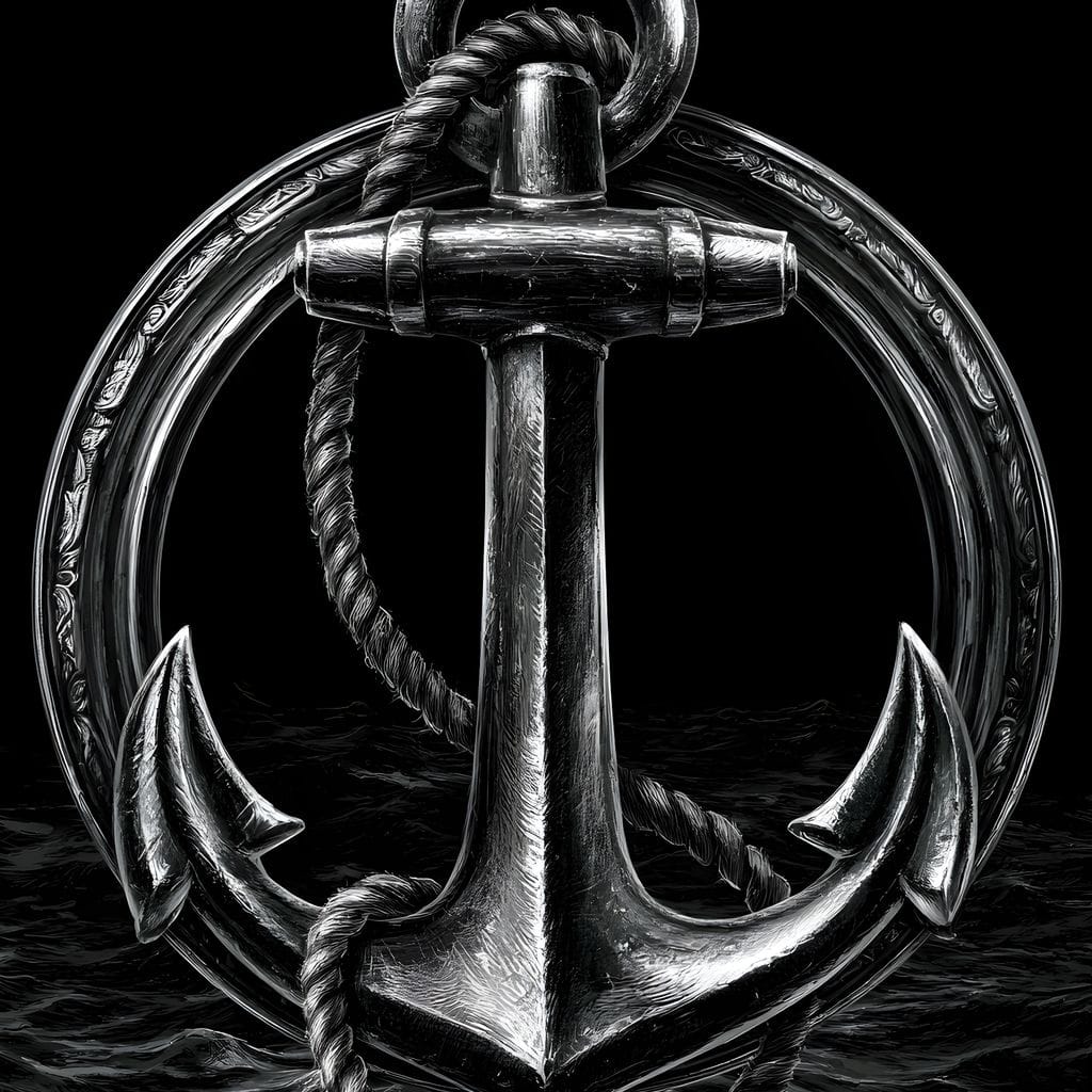 Weight of the Restless Anchor Canvas Wall Art