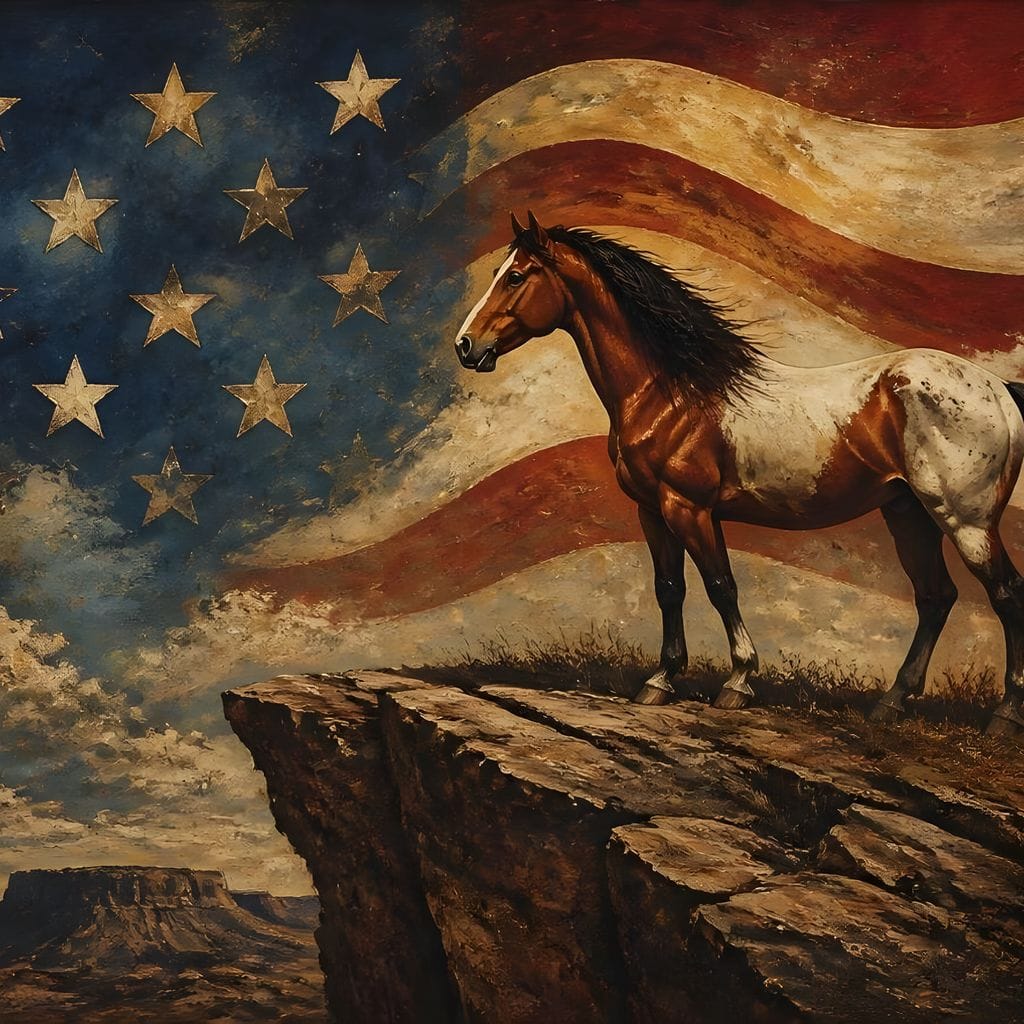 Gallant Spirit Of The Frontier Canvas Wall Art