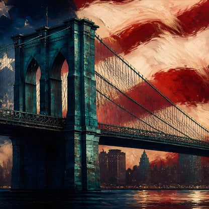 Patriotic Steel Span Canvas Wall Art