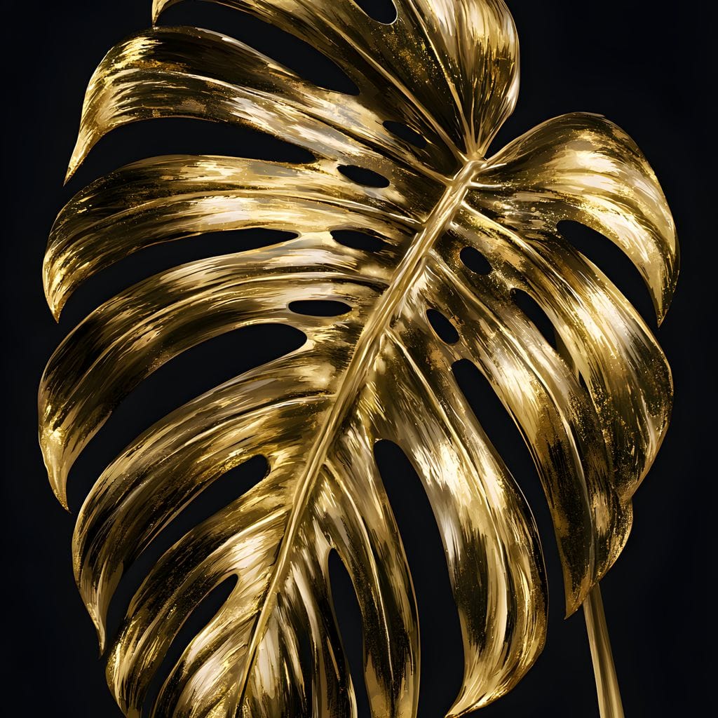 Gilded Foliage Night Study Canvas Wall Art