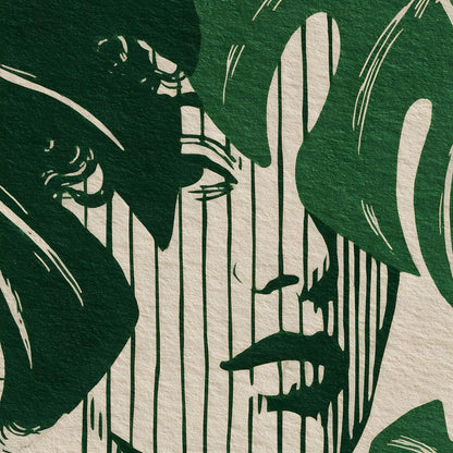 Botanical Shadow Portrait Canvas Wall Art