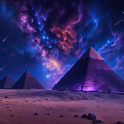 Stardust Over Giza Canvas Wall Art