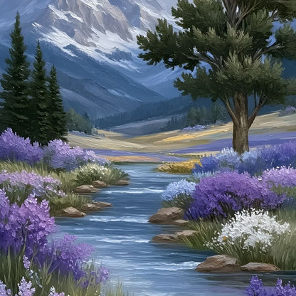 Mountain Meadow Butterfly Serenity Canvas Wall Art