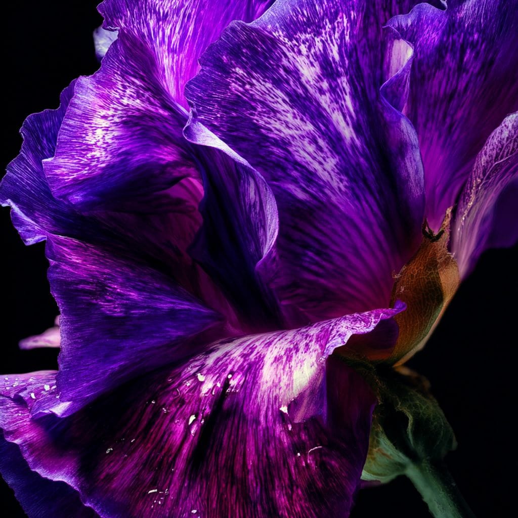 Violet Petal Radiance Macro Canvas Wall Art