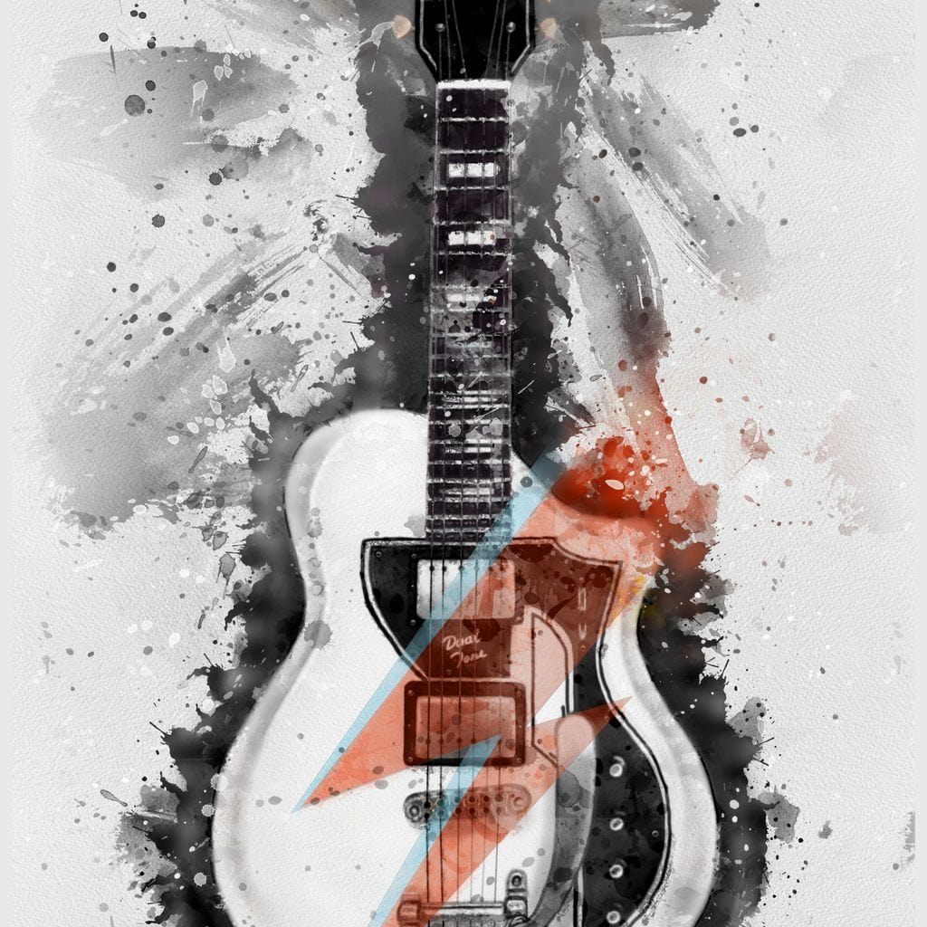 David Bowie's Guitar Canvas Wall Art