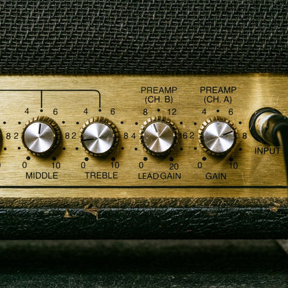 Vintage Electric Guitar Amplifier Canvas Wall Art