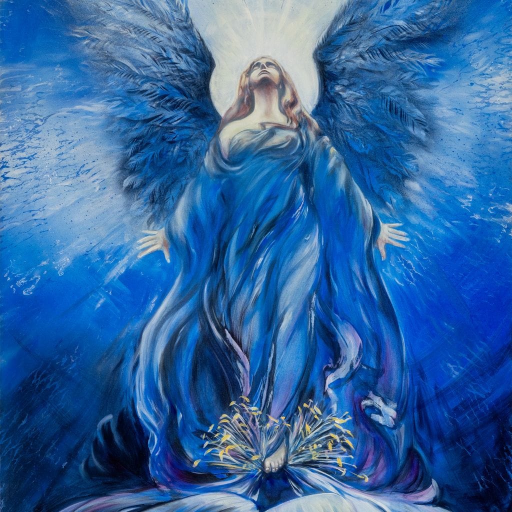 Blue Angel Canvas Wall Art