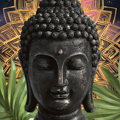 Tranquil Buddha Nightfall Canvas Wall Art
