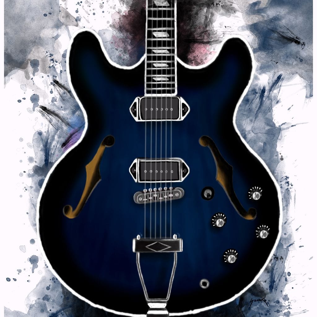 Gary Clark Jr's Electric Guitar Canvas Wall Art