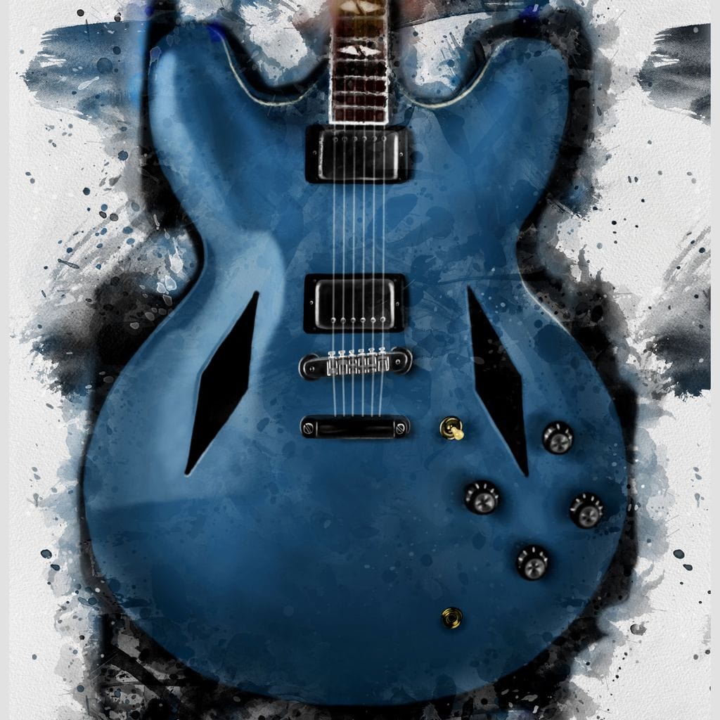 Dave Grohl's Electric Guitar Canvas Wall Art