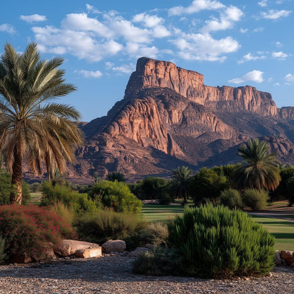 Desert Oasis Mesa Sunrise Canvas Wall Art