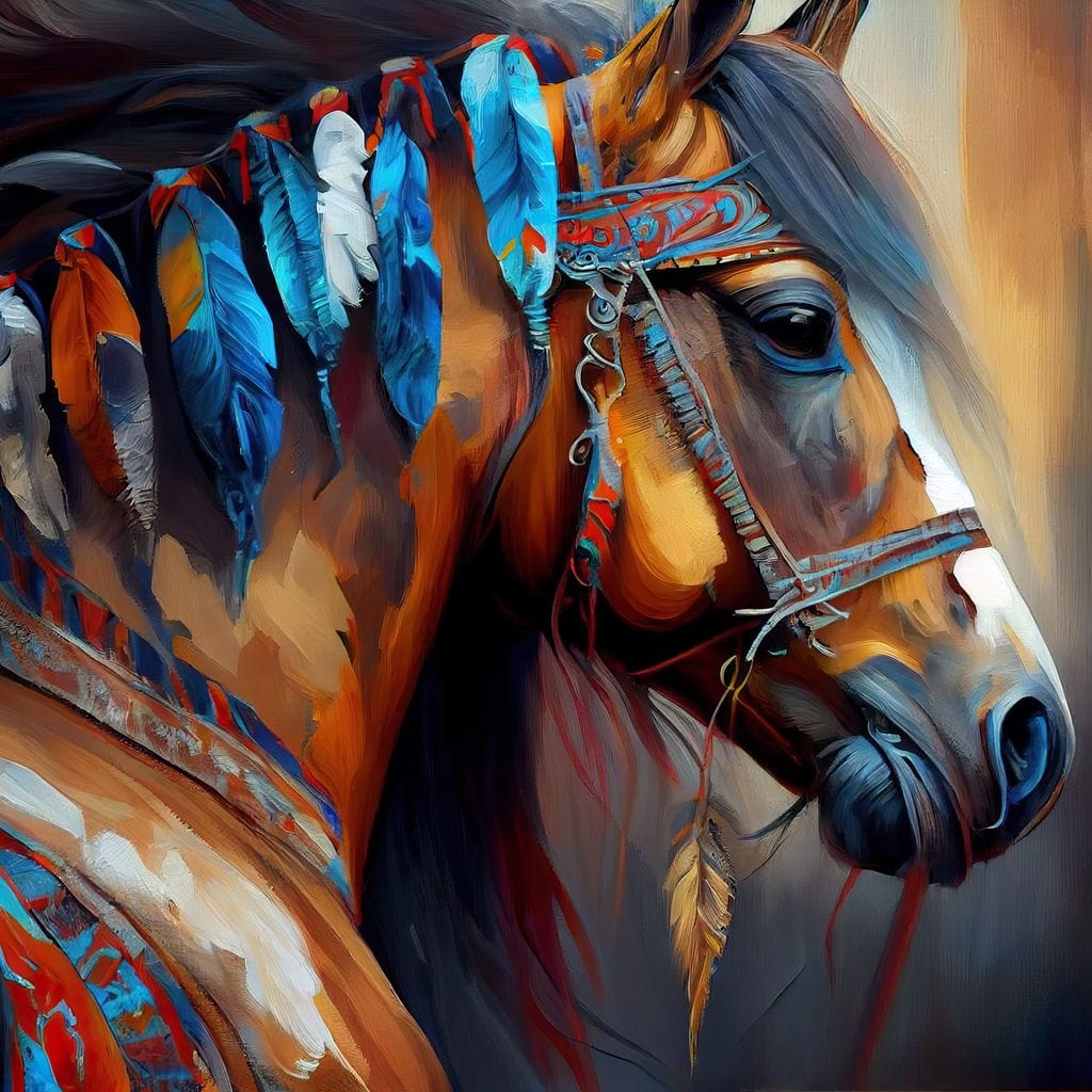 Cherokee Horse Canvas Wall Art