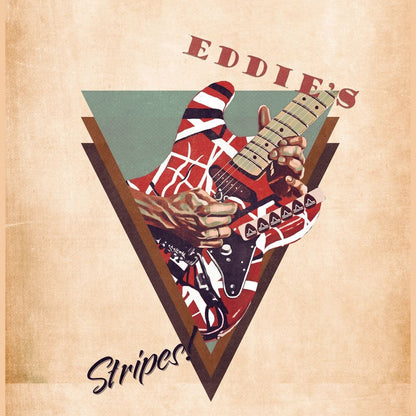 Eddie Van Halen's Guitar Retro Canvas Wall Art