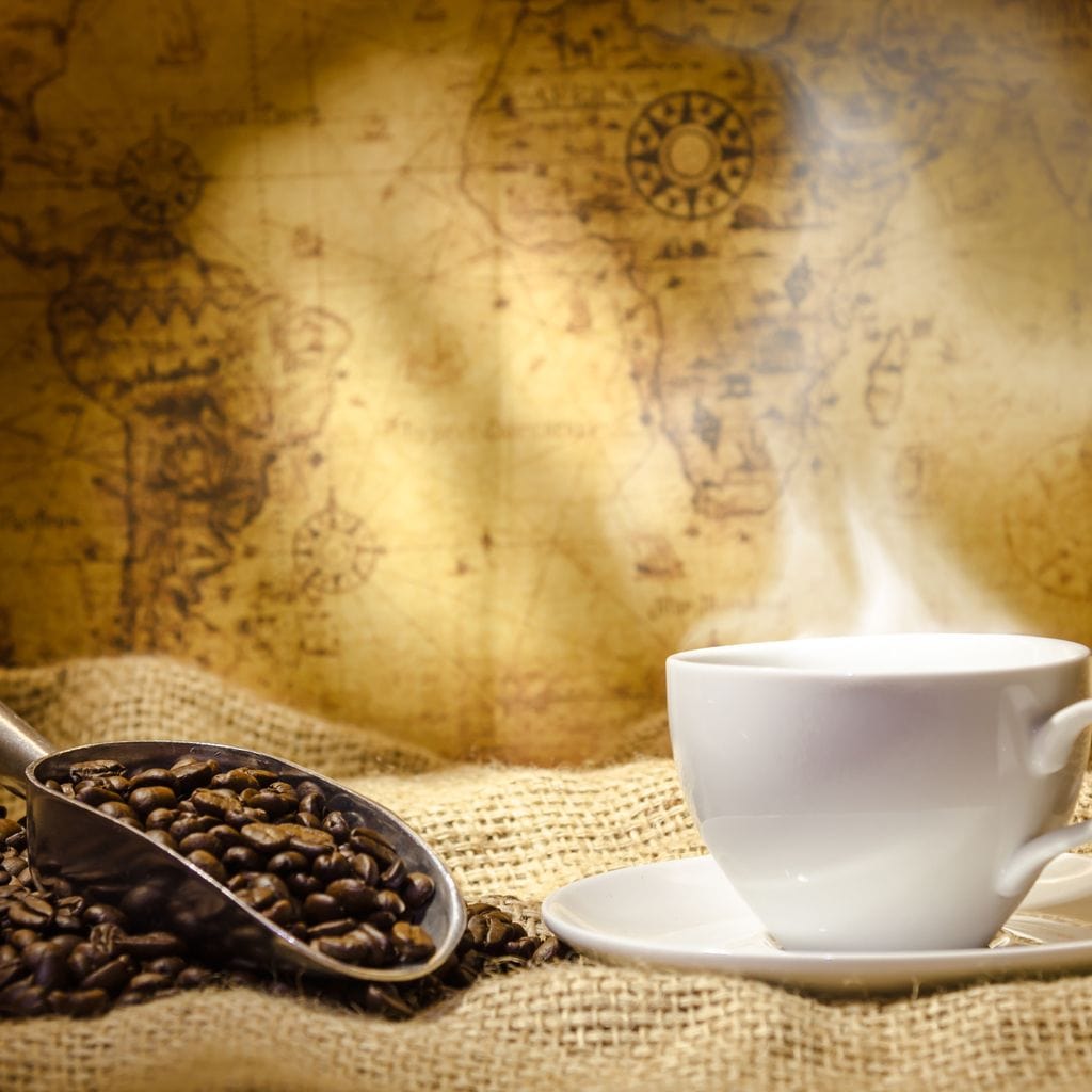 World of Coffee Canvas Wall Art