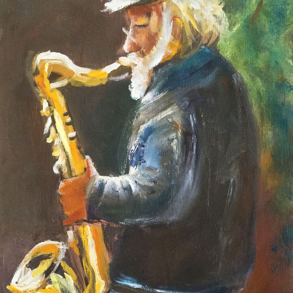 Saxophone Maestro Canvas Wall Art