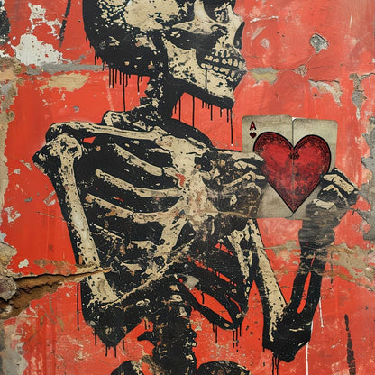 Romantic Skeleton 8 Canvas Wall Art