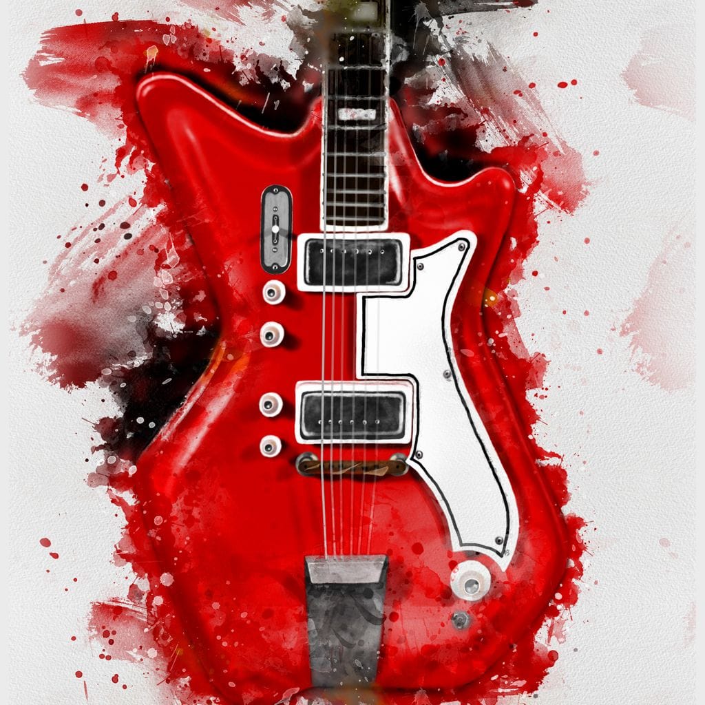 Jack White's Guitar Canvas Wall Art