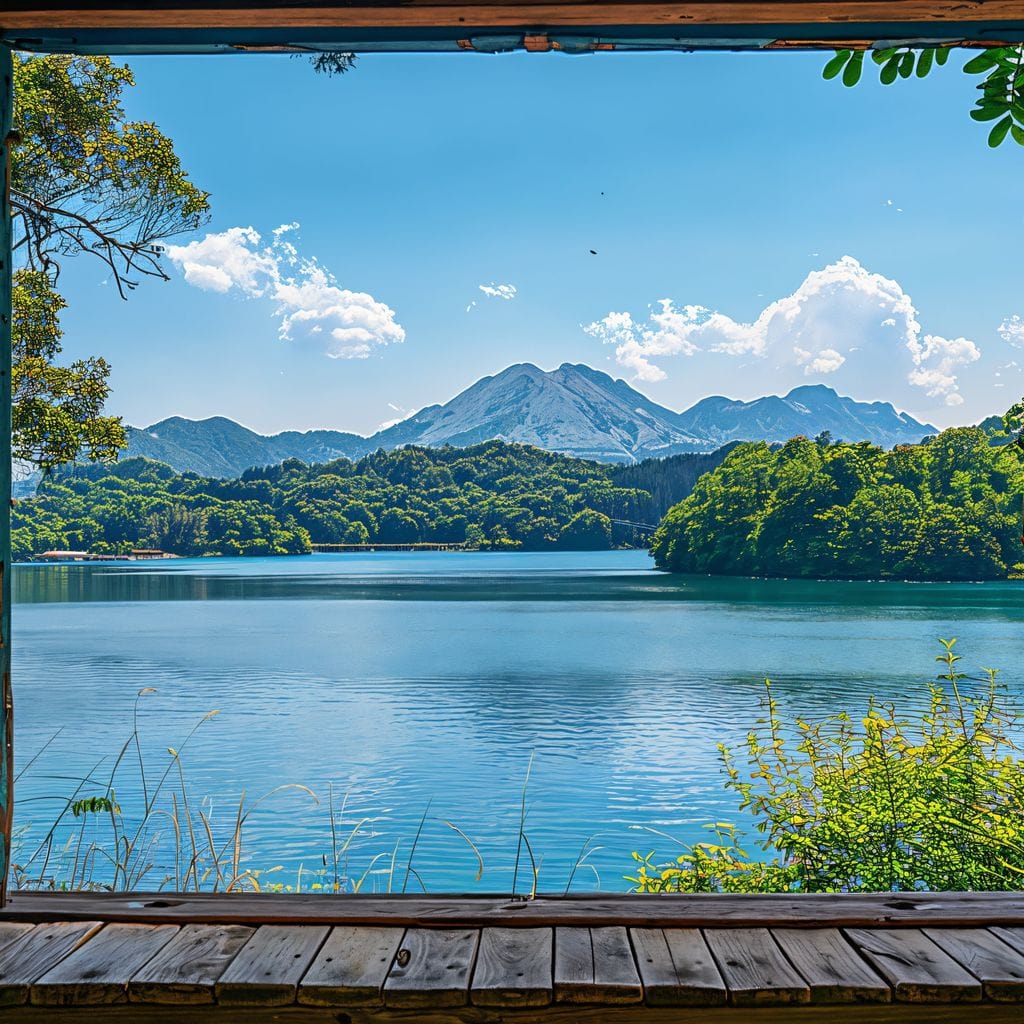 Serene Lakeside Retreat Canvas Wall Art