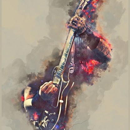 James Hetfield's Electric Guitar Canvas Wall Art