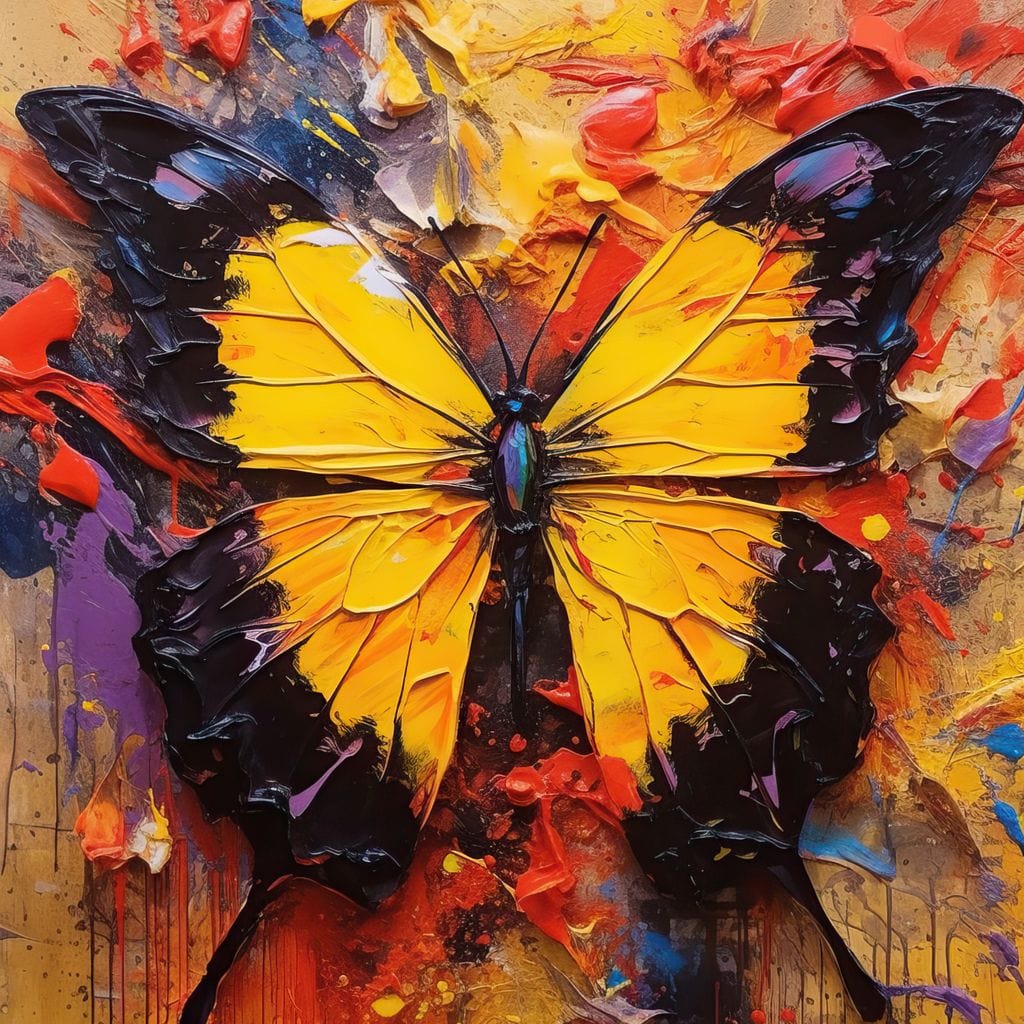 Colorburst Moths Canvas Wall Art
