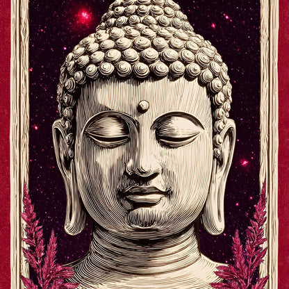 Cosmic Lotus Buddha Tranquil Canvas Wall Art