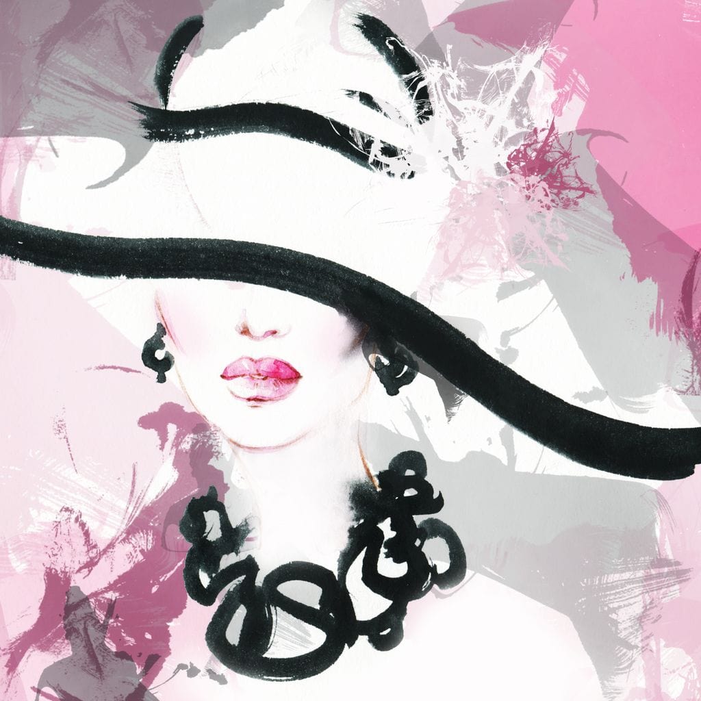 Fashionista Portrait Canvas Wall Art