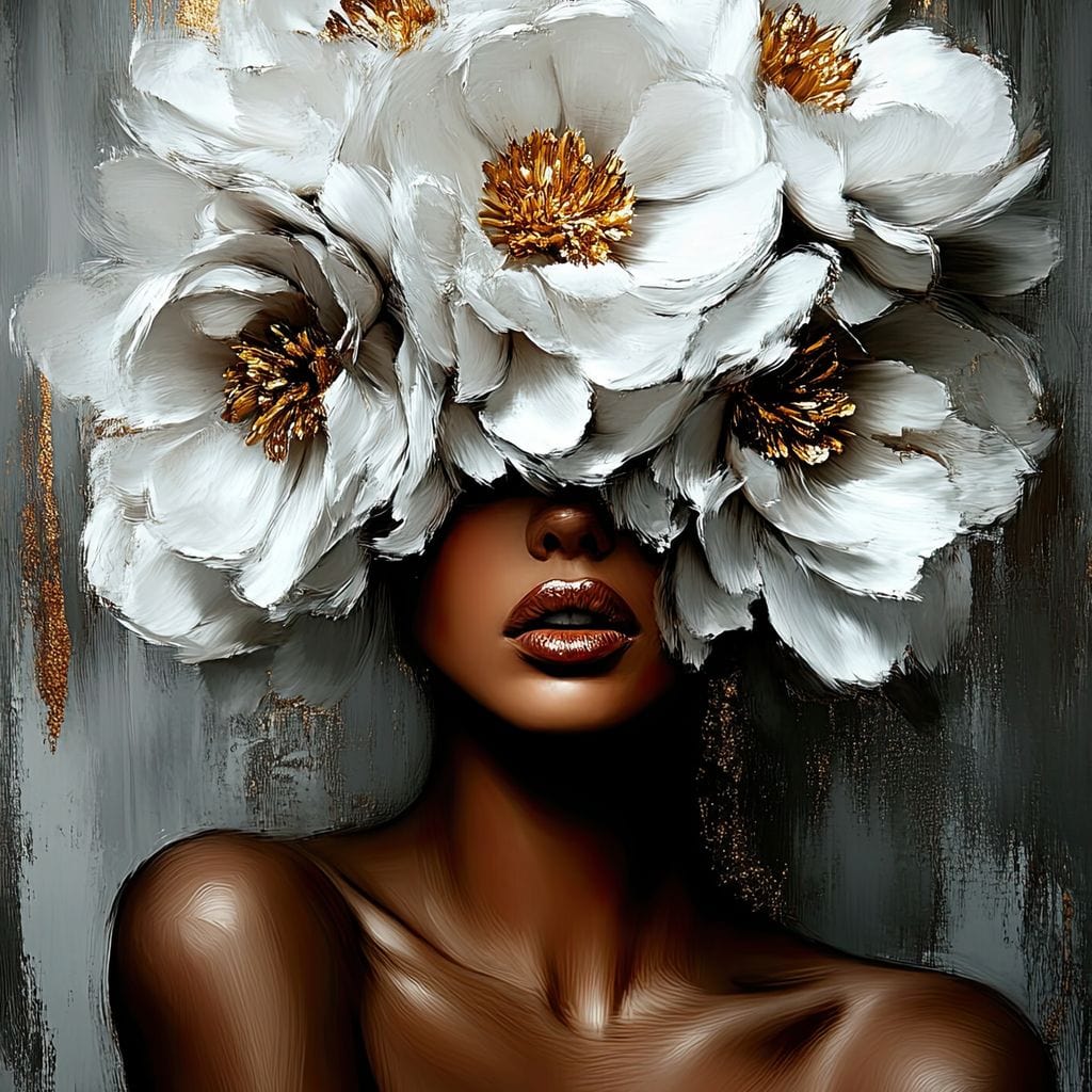 Golden Petals of Grace Canvas Wall Art