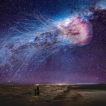 Cosmic Jellyfish Galaxy - KitConcepts Canvas Wall Art