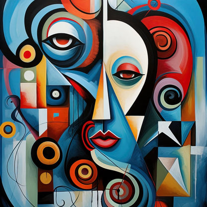 Carnival of Cubism Canvas Wall Art