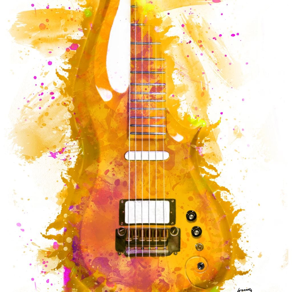 Prince's Guitar Canvas Wall Art