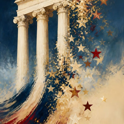 Stellar Pillars Of Democracy Canvas Wall Art